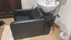 Wastafel, Huis en Inrichting, Stoelen, Ophalen, Gebruikt, Zwart, Leer