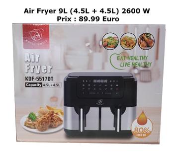 Nouveau Airfry XXL 4.5L + 4.5L Double Bacs 