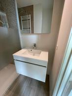 Badkamermeubel met spiegelkast met verlichting, lavabokraan, Gebruikt, Ophalen