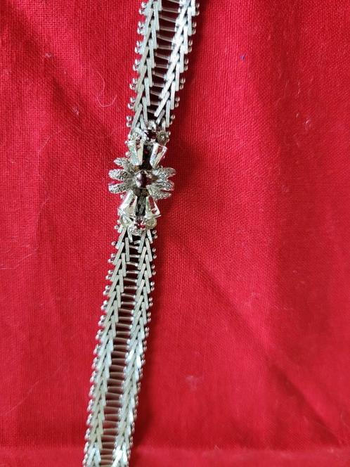 925 zilveren armband nieuw, 1 keer gedragen, Handtassen en Accessoires, Kettingen, Nieuw, Zilver, Zilver, Met strass, Ophalen