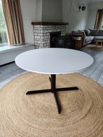Ronde Witte Tafel, Huis en Inrichting, Tafels | Eettafels, Ophalen, Gebruikt, Rond, Vijf personen of meer