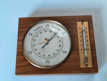 Vintage Scholz barometer en thermometer  beschikbaar voor biedingen