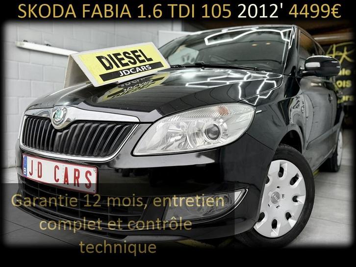 SKODA FABIA 1.6 TDI 105‼️GARANTIE 1 AN CTOK‼️, Auto's, Skoda, Bedrijf, Te koop, Fabia, ABS, Airbags, Airconditioning, Alarm, Boordcomputer
