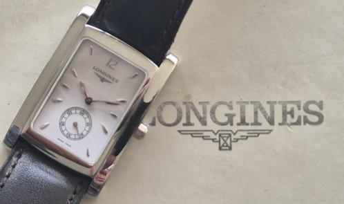 Longines DolceVita Homme, Handtassen en Accessoires, Horloges | Heren, Zo goed als nieuw, Polshorloge, Overige merken, Staal, Leer