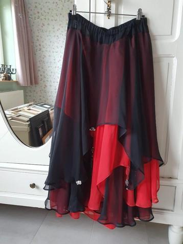 Jupe de danse orientale noir/rouge taille S, Enlèvement ou Envoi, Rouge