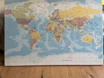 Wereldkaart wanddecoratie