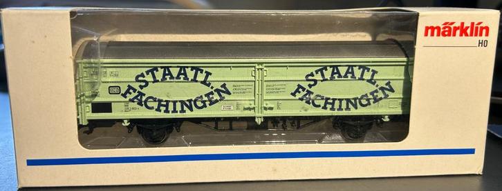 3039. Overdekte auto” Statl Fachingen” H0 Märklin., Hobby en Vrije tijd, Modeltreinen | H0, Nieuw, Wagon, Märklin, Ophalen of Verzenden