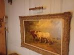 schilderij koeien " schouten ", Antiquités & Art, Enlèvement ou Envoi