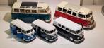 2x 1/25 + 3x 1/34 Volkswagen Transporter Bus Kinsmart Welly, Hobby en Vrije tijd, Ophalen of Verzenden, Zo goed als nieuw