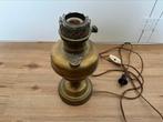 Ancienne lampe à huile en laiton électrifiée