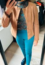 Camel daim jasje, Kleding | Dames, Jasjes, Kostuums en Pakken, Maat 38/40 (M), Promiss, Bruin, Ophalen of Verzenden