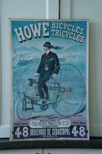 Vintage reclameposter Howe Bicycles & Tricycles, Ophalen, Deurposter of groter, Reclame, Rechthoekig Staand