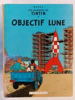 Tintin T.16 Objectif lune - Réédition (1979) - Etat moyen, Gelezen, Ophalen of Verzenden, Eén stripboek