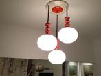 Unieke vintage hanglampen in opaline glas, Ophalen, Zo goed als nieuw, Glas