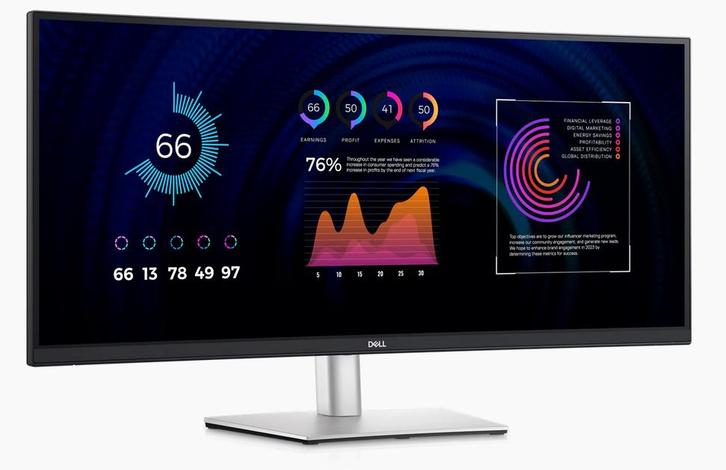 DELL 34" P3424WE curved WQHD monitor - NIEUW (5 st), Informatique & Logiciels, Moniteurs, Neuf, 60 Hz ou moins, DisplayPort, HDMI