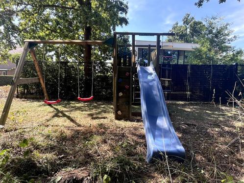 Speeltuig van Jungle Gym, Kinderen en Baby's, Speelgoed | Buiten | Speeltoestellen, Gebruikt, Glijbaan, Klimtouw, Klimwand, Schommel