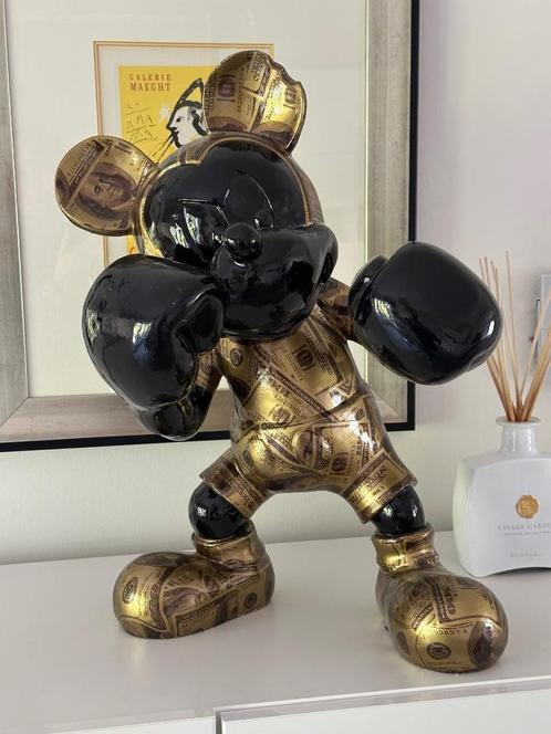 Kunstbeeld Mickey Boksend Boxer Dollar Motief Pop Art, Antiek en Kunst, Kunst | Beelden en Houtsnijwerken, Ophalen