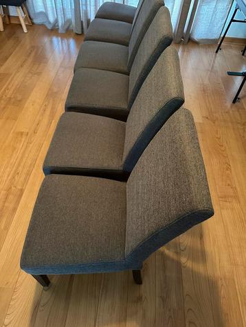 Set van 6 eetkamerstoelen, Gris, Comme neuf, Enlèvement, Cinq, Six Chaises ou plus