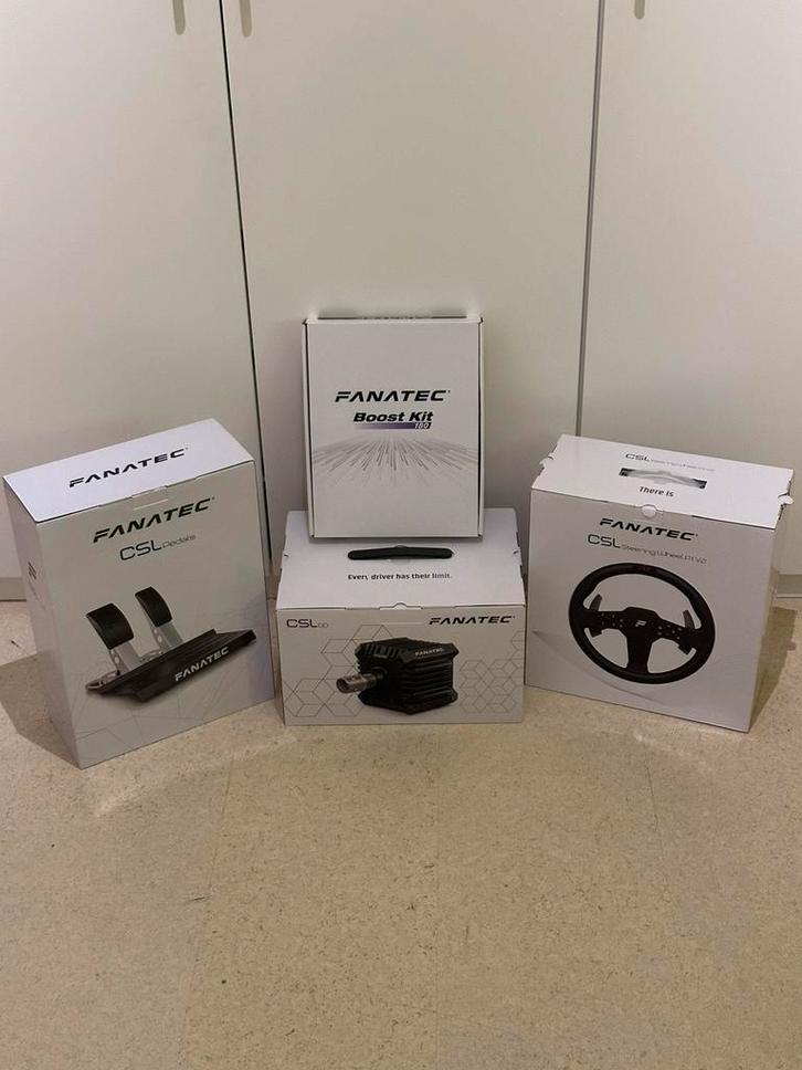 Fanatec CSL DD 8Nm basis+CSL-wiel+CSL-pedalen+boostkit, Computers en Software, Joysticks, Zo goed als nieuw, Ophalen of Verzenden
