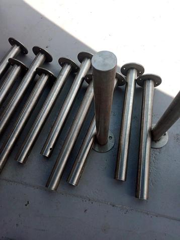 12 inox paaltjes, Enlèvement, Utilisé, Moins de 180 cm, Poteaux