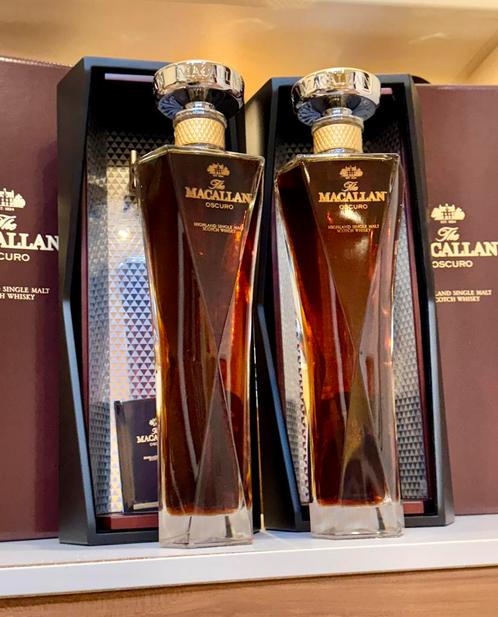 Whisky Macallan Oscuro, 2 flessen, Verzamelen, Wijnen, Nieuw, Ophalen of Verzenden