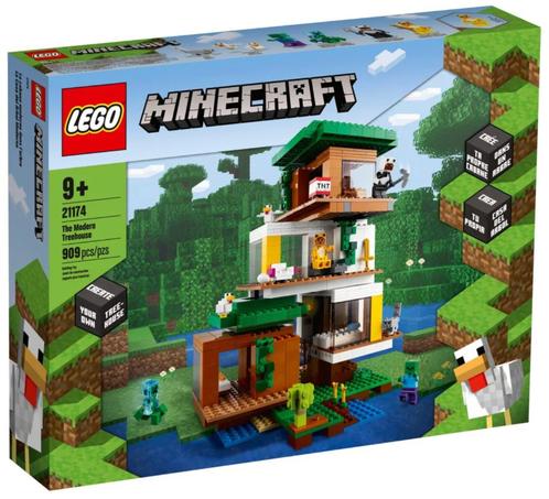 LEGO Minecraft 21174 : The Modern Treehouse, Kinderen en Baby's, Speelgoed | Duplo en Lego, Nieuw, Lego, Complete set, Ophalen of Verzenden