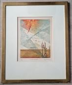 Très grande gravure originale en couleur René Carcan 1925-19, Antiquités & Art, Art | Eaux-fortes & Gravures, Enlèvement