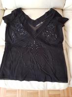 Feest topje, zwart, doorzichtig, maat M, goede staat, Vêtements | Femmes, Tops, Enlèvement, Comme neuf, Taille 38/40 (M), Noir