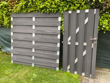 Tuinscherm 180 cm + deur  100 cm samen voor 100 euro beschikbaar voor biedingen