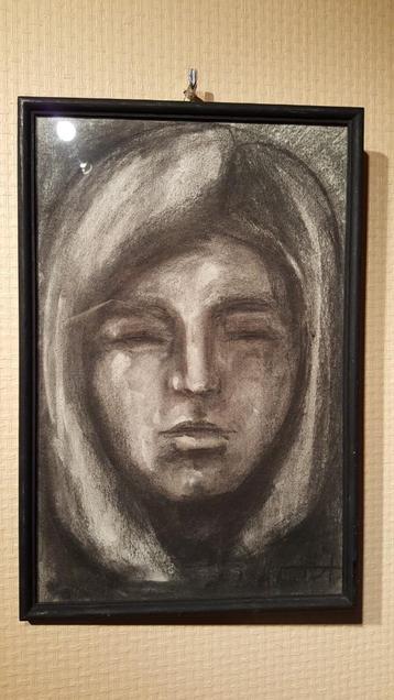 Alain Lombaert, Houtskooltekening, 32x48cm, Enlèvement ou Envoi