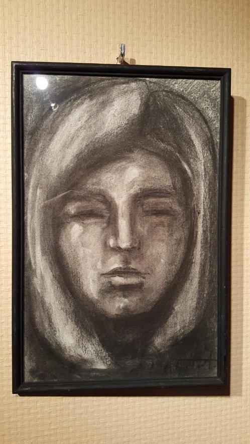 Alain Lombaert, Houtskooltekening, 32x48cm, Antiek en Kunst, Kunst | Schilderijen | Klassiek, Ophalen of Verzenden