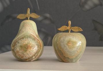 Set van 2 marmeren beeldjes beschikbaar voor biedingen