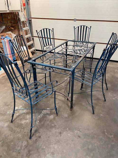 Gietijzeren meubels voor tuin of veranda, Tuin en Terras, Tuinsets en Loungesets, Gebruikt, Loungeset, Overige materialen, 6 zitplaatsen