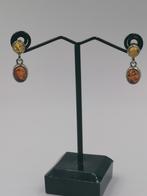 Natuurlijke amber zilveren oorbellen, Handtassen en Accessoires, Nieuw, Knopjes of Stekers, Met edelsteen, Zilver