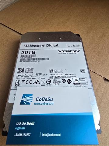 Western Digital 20TB 7.2K SATA 6Gb/s 3.5" Internal Hard Driv beschikbaar voor biedingen