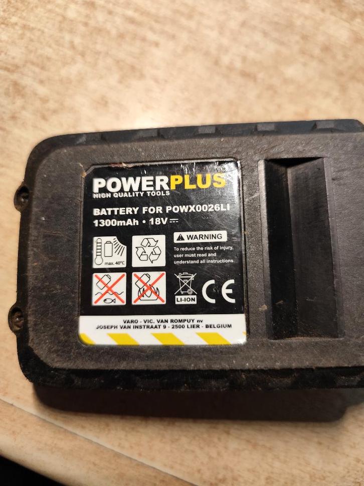 Powerplus Batterij 18 Volt, Elektronische apparatuur, Overige elektronische apparatuur, Verzenden