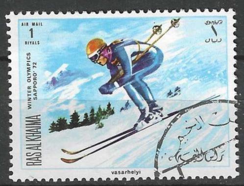Ras Al Khaima 1970 - Stampworld 407PA - Afdaling ski (ST), Postzegels en Munten, Postzegels | Azië, Gestempeld, Verzenden