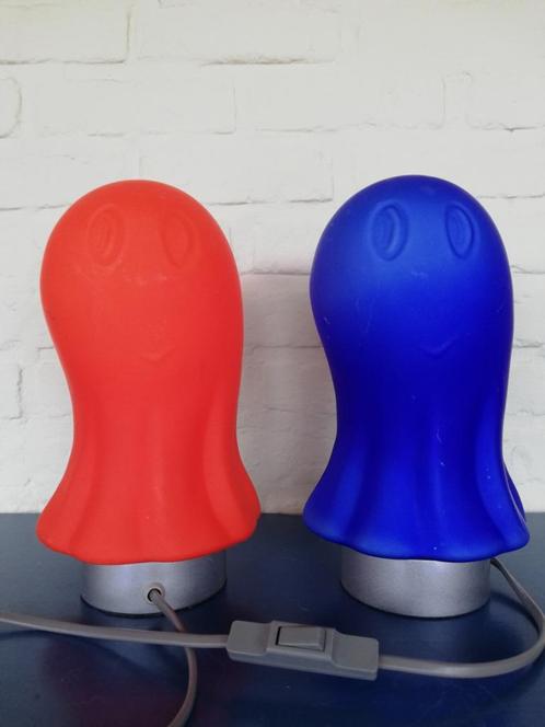 Glazen spooklampen 2x - Made by Eglo Leuchten, Huis en Inrichting, Lampen | Tafellampen, Gebruikt, Minder dan 50 cm, Glas, Ophalen of Verzenden