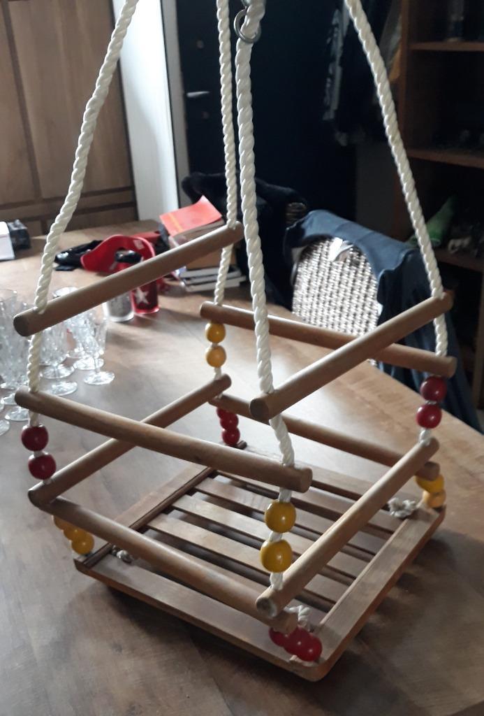 Siège de balançoire en bois, Kinderen en Baby's, Speelgoed | Buiten | Speeltoestellen, Gebruikt, Schommel, Ophalen of Verzenden