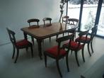 Table de salle à manger ancienne en acajou avec son lot de 6, Antiquités & Art, Enlèvement