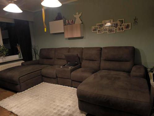 hoeksofa met chaise longue, Huis en Inrichting, Zetels | Complete zithoeken, Gebruikt, Overige materialen, Ophalen