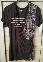 Stretch wikkelshirt Black Prenium 3XL 48, Verzenden, Zo goed als nieuw, Black Prenium, Blouse of Tuniek