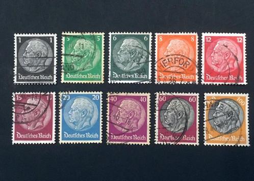 Duitse postzegels 1933 1934 - Hindenburg, Postzegels en Munten, Postzegels | Europa | Duitsland, Gestempeld, Duitse Keizerrijk