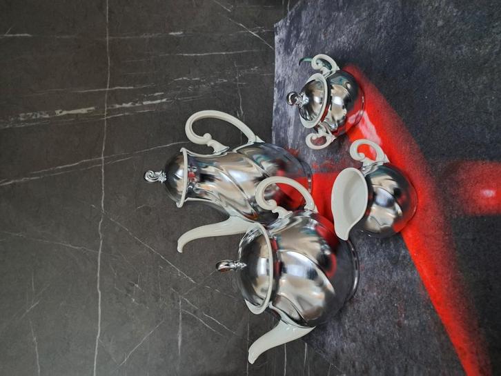 Demeyere koffiepot + suiker en melkpotje, Antiquités & Art, Antiquités | Services (vaisselle) pièces, Enlèvement