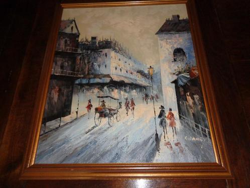 *Prachtige gesigneerde antieke schilderij met mooie kader, Antiek en Kunst, Kunst | Schilderijen | Klassiek, Ophalen of Verzenden