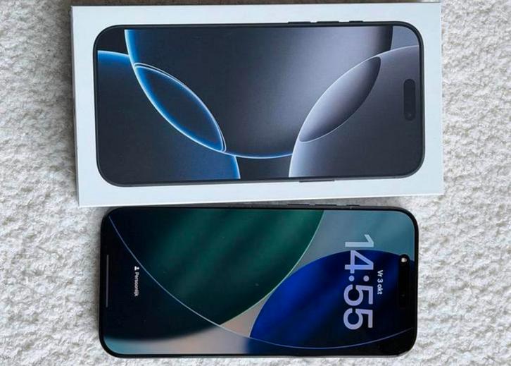 Iphone 16 pro max 256gb maand oud., Telecommunicatie, Mobiele telefoons | Apple iPhone, Nieuw, 256 GB, iPhone 16, Zwart, Ophalen of Verzenden