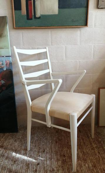 vintage ladderstoel met armleuningen Cees Braakman original