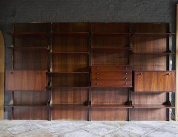 intage wandmeubel in palissander, bestaande uit 4 wandpanele beschikbaar voor biedingen