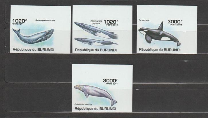 Burundi 2011 Baleines Krokmou **, Timbres & Monnaies, Timbres | Afrique, Non oblitéré, Autres pays, Envoi
