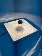 Vintage witte ijzeren vierkante wandlamp van Solken Leuchten, Enlèvement ou Envoi, Utilisé